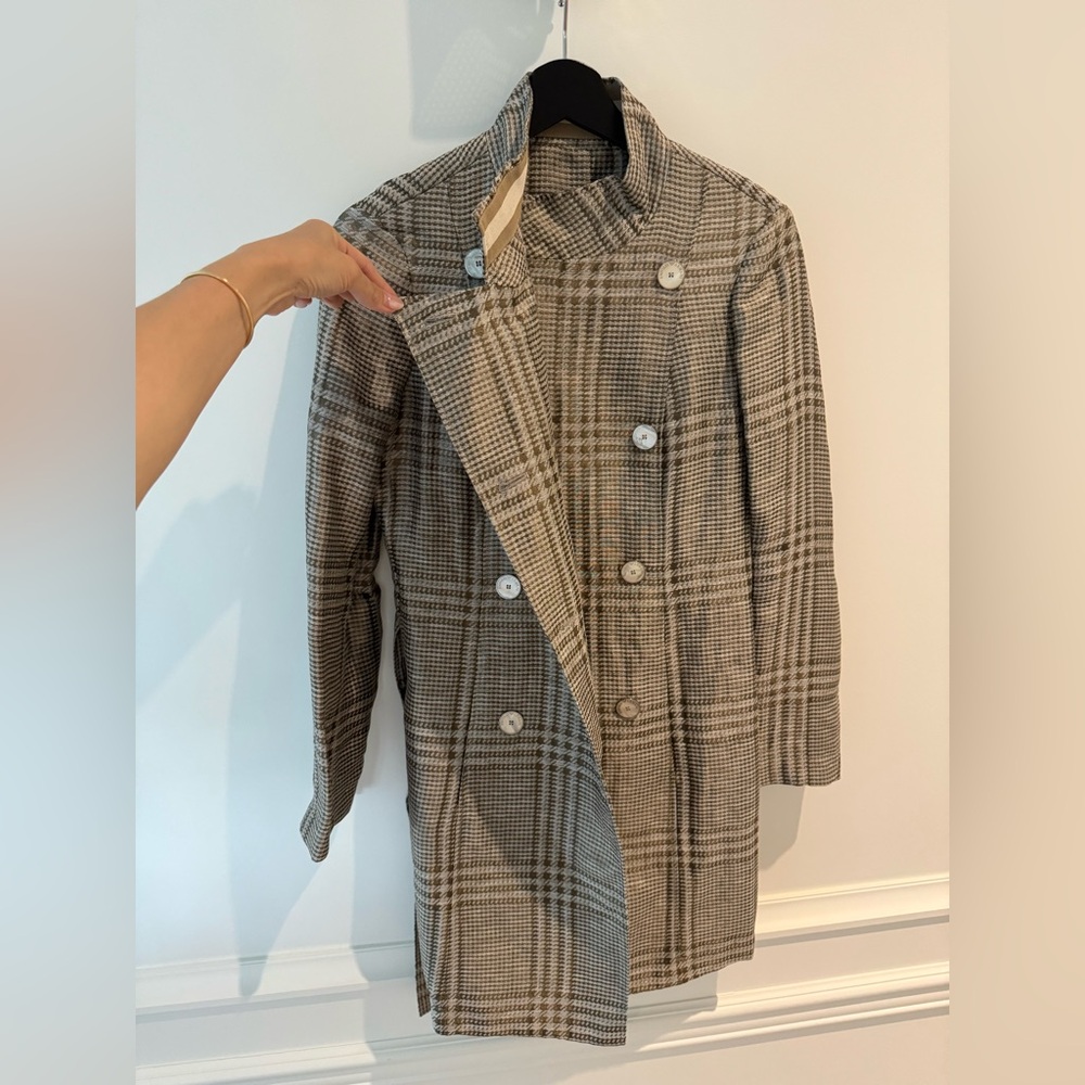 Emporio Armani Women’s Checkered Trench Coat